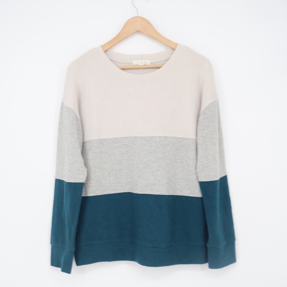 Nine Britton Top Women S Colorblock Long Sleeve Knit Excellent
